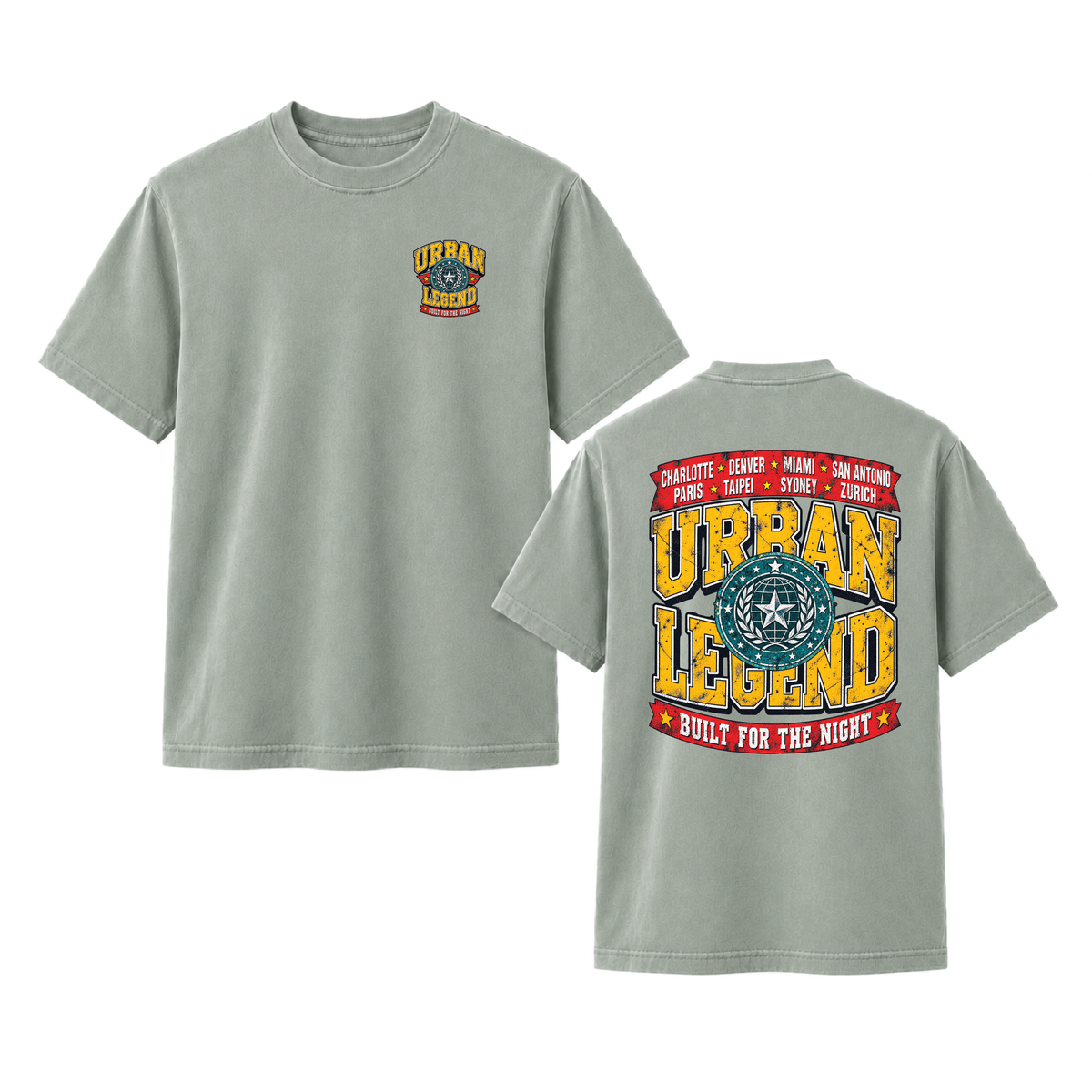 Urban Legend Built for the Night Front & Back Graphic Tee