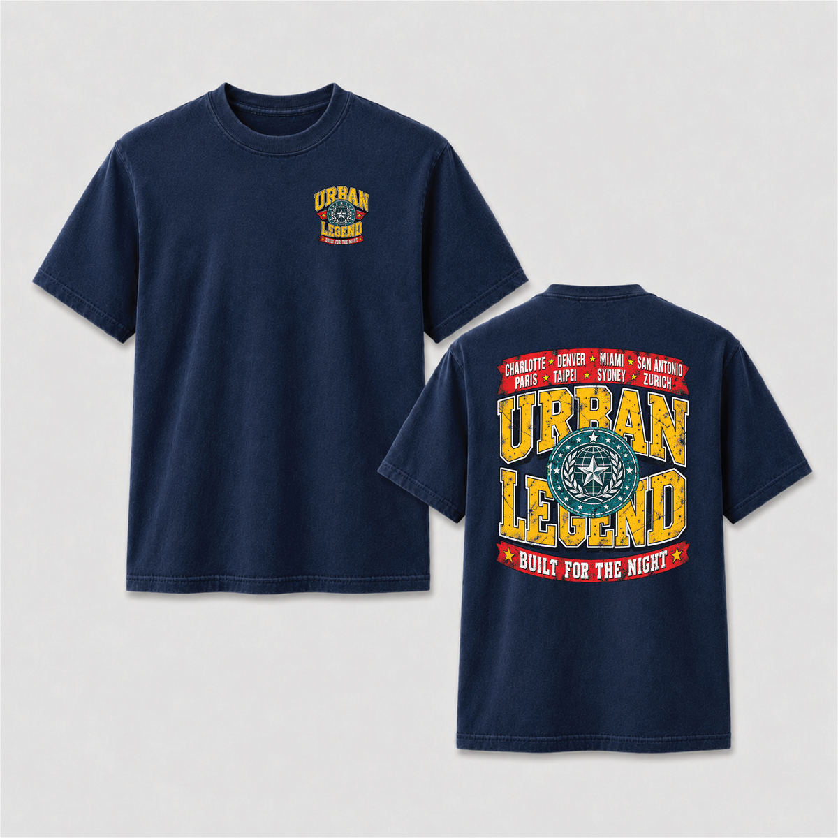 Urban Legend Built for the Night Front & Back Graphic Tee