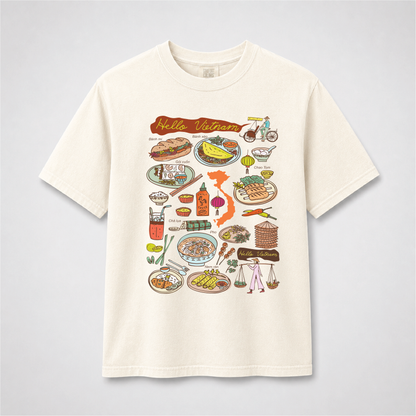 Hello Vietnam Food T-Shirt – Vietnamese Cuisine & Culture Graphic Tee