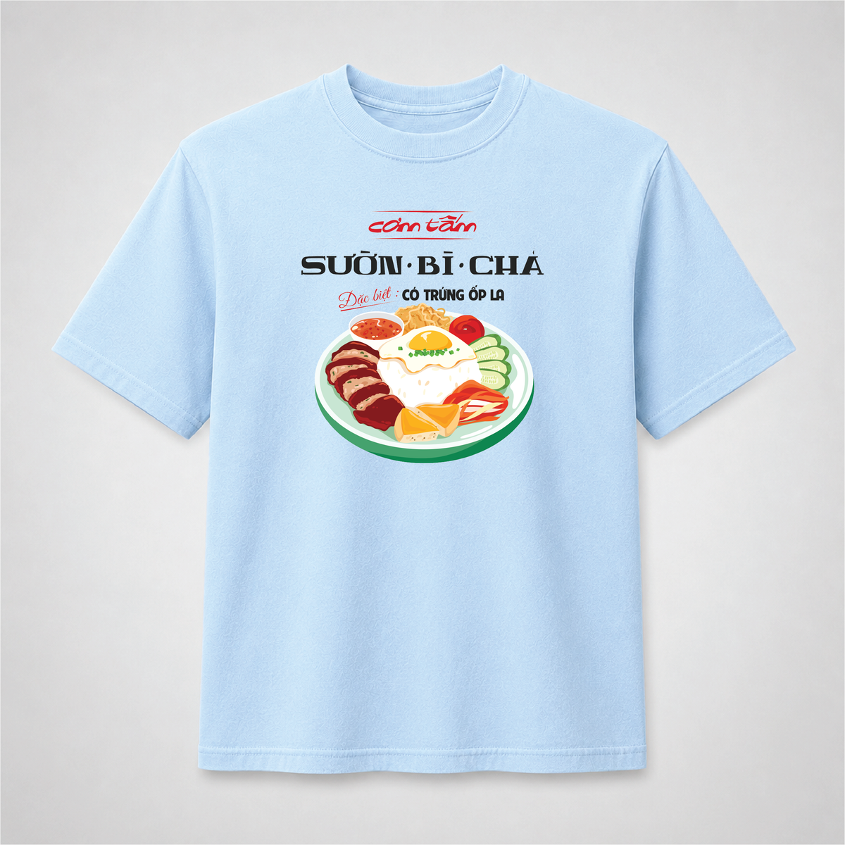 Vietnamese Cơm Tấm T-Shirt – Sườn Bì Chả Food Graphic Tee
