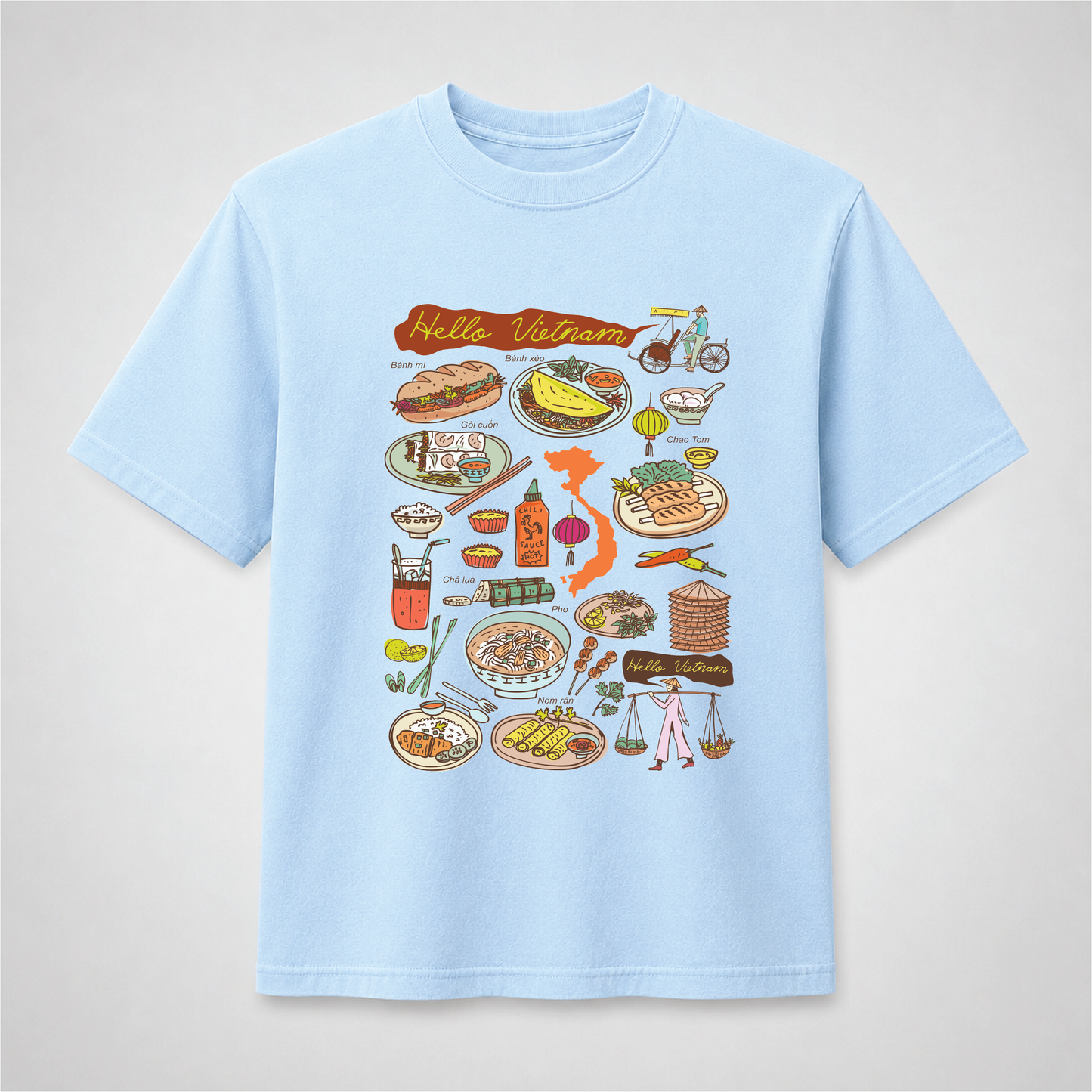 Hello Vietnam Food T-Shirt – Vietnamese Cuisine & Culture Graphic Tee