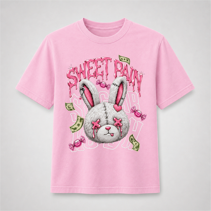 Sweet Pain Gothic Bunny T-Shirt – Creepy Cute Candy Rabbit Graphic Tee