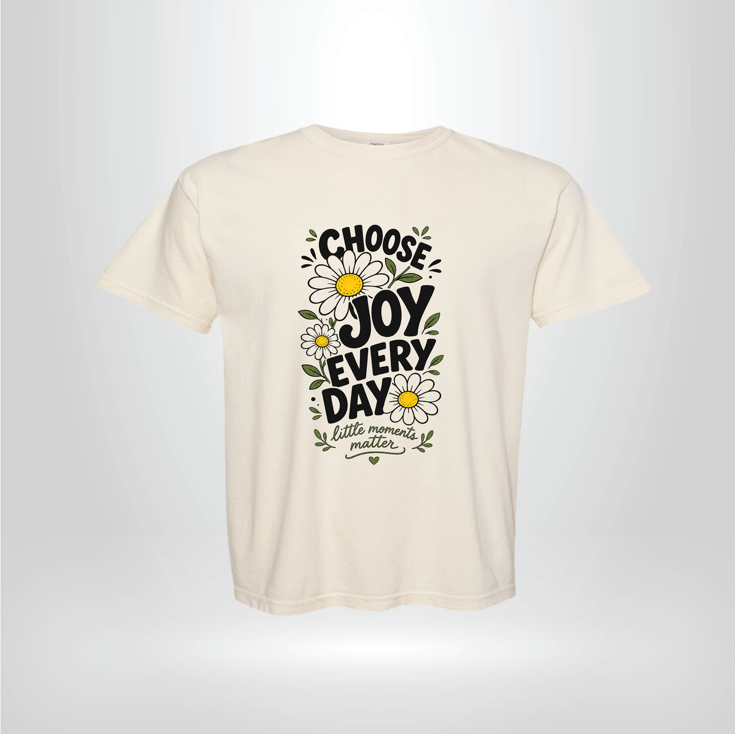 Choose Joy Daisy Tee – Positive Floral Graphic Shirt