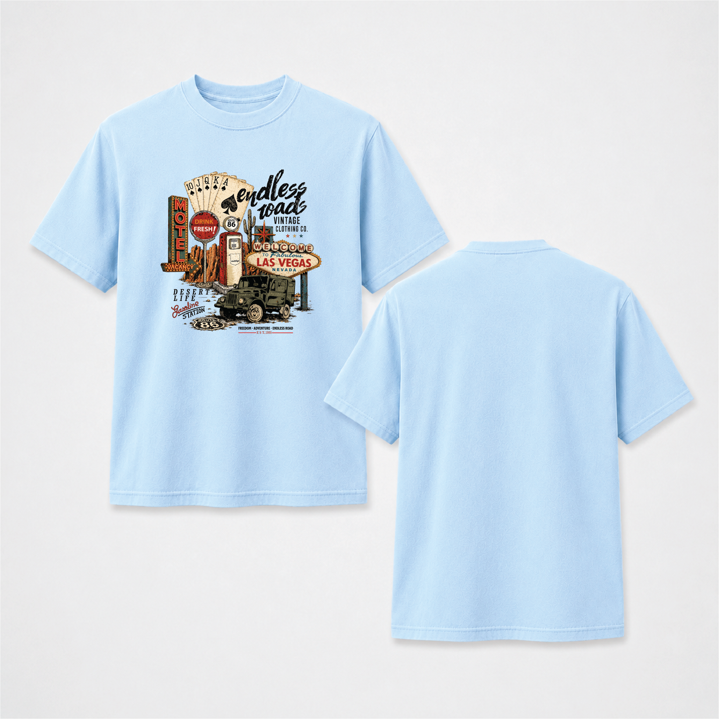 Las Vegas Road Trip Shirt | Route 66 Desert Travel Tee
