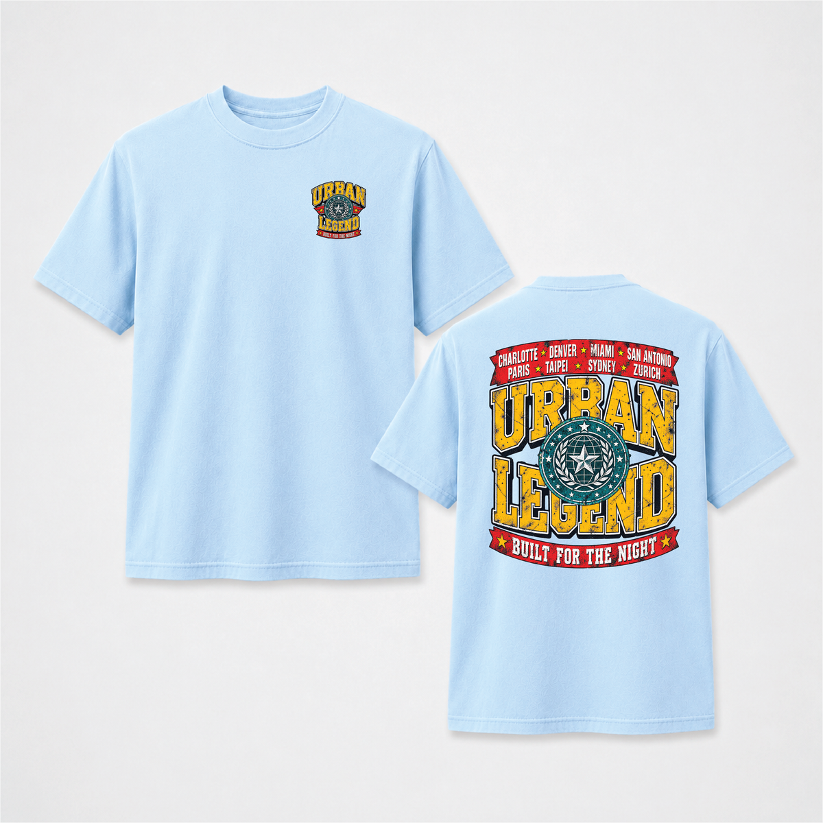 Urban Legend Built for the Night Front & Back Graphic Tee