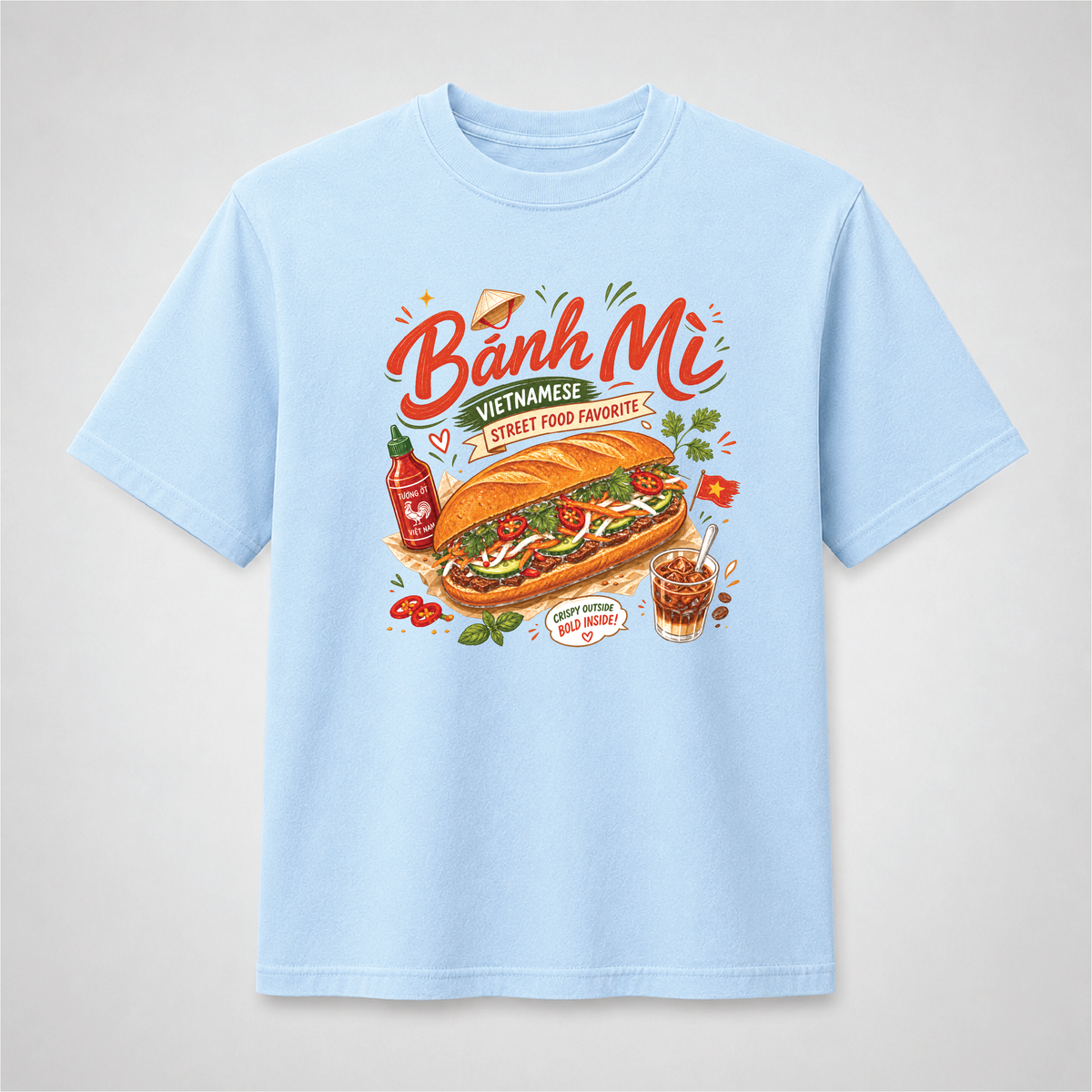 Bánh Mì Vietnamese Street Food Graphic Tee – Comfort Colors Shirt