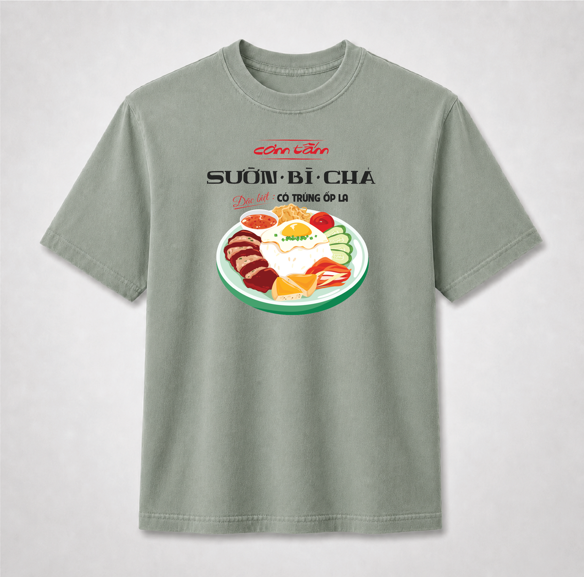 Vietnamese Cơm Tấm T-Shirt – Sườn Bì Chả Food Graphic Tee