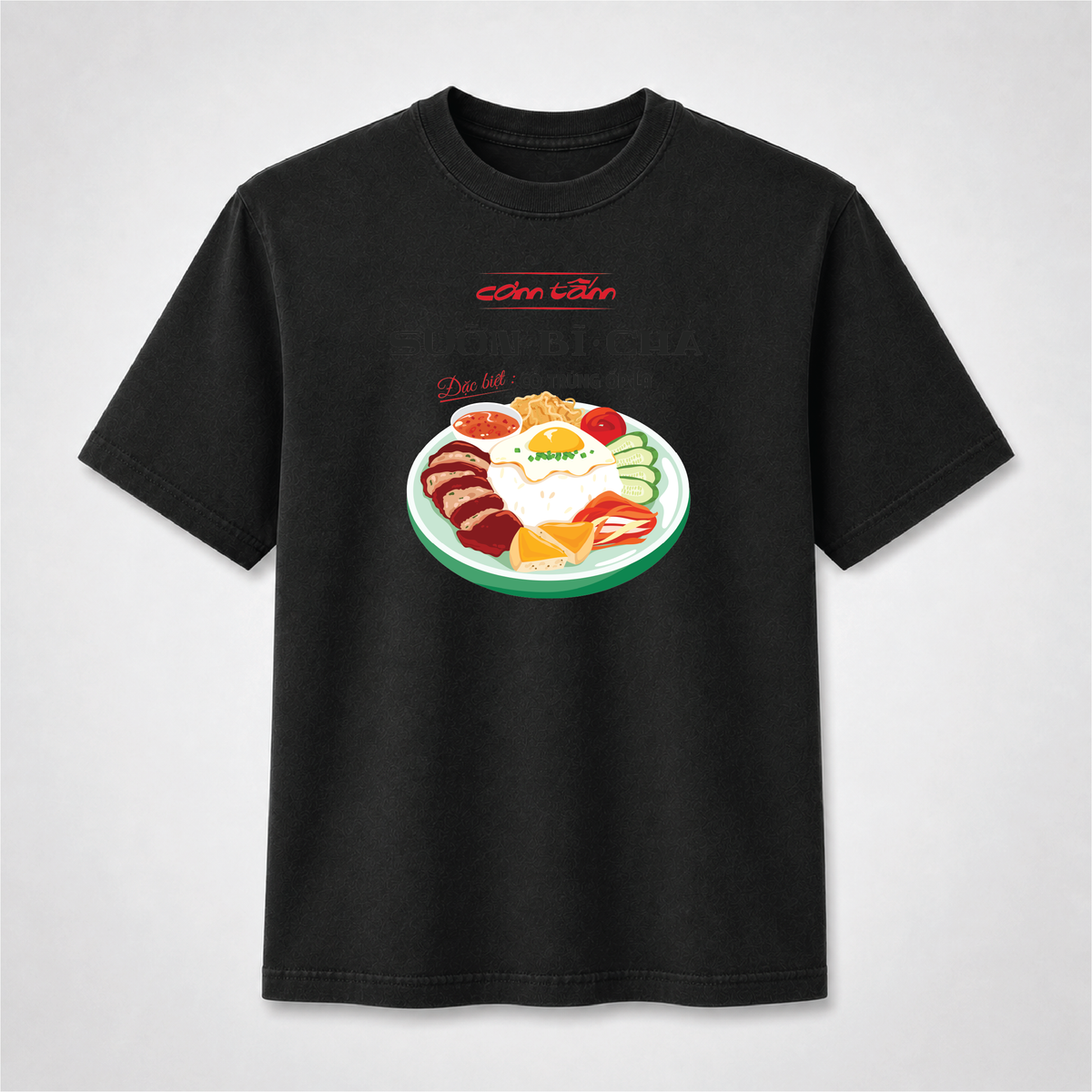 Vietnamese Cơm Tấm T-Shirt – Sườn Bì Chả Food Graphic Tee