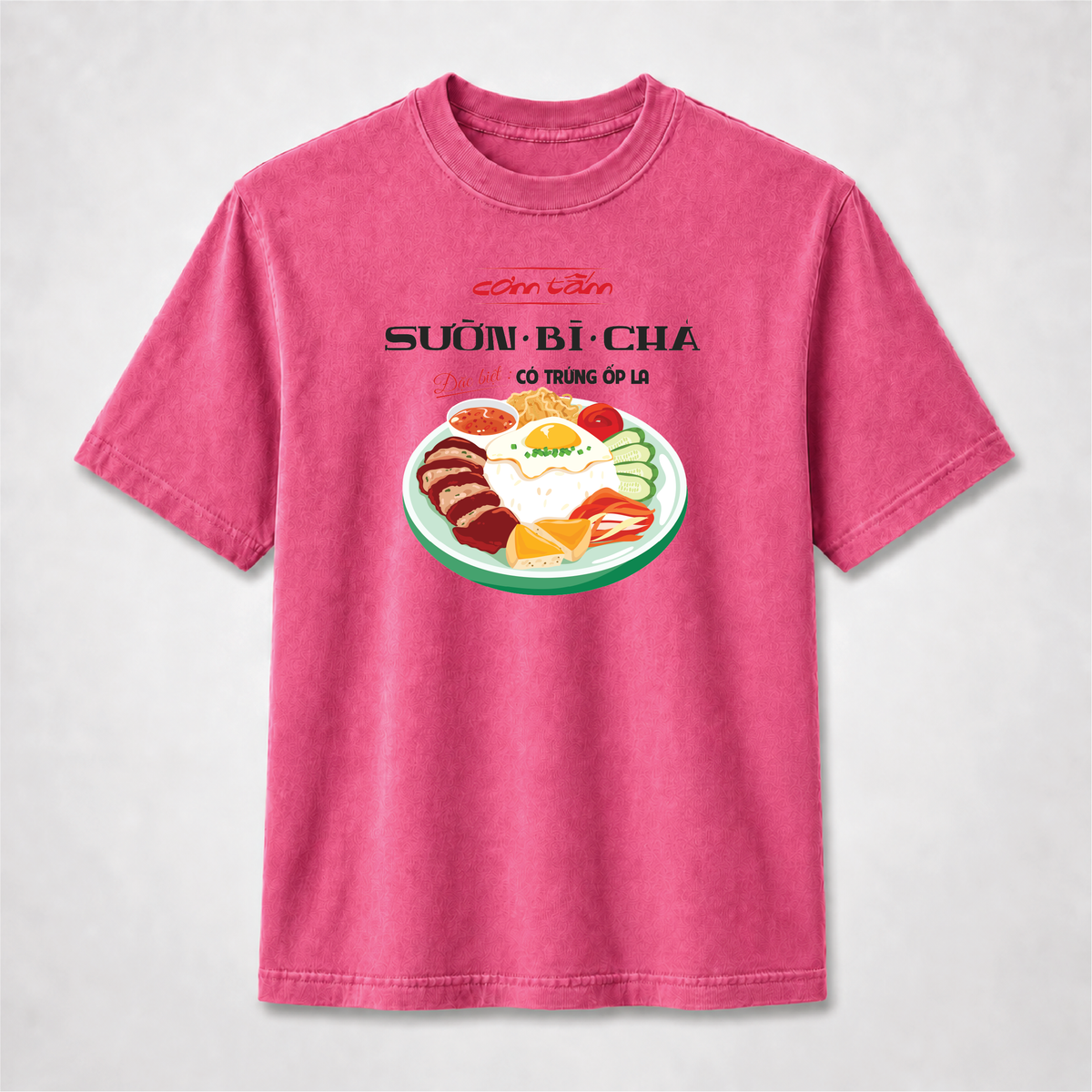 Vietnamese Cơm Tấm T-Shirt – Sườn Bì Chả Food Graphic Tee