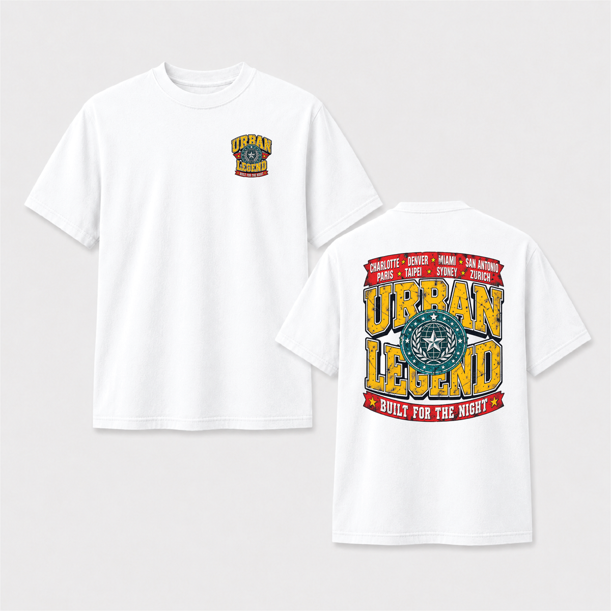 Urban Legend Built for the Night Front & Back Graphic Tee