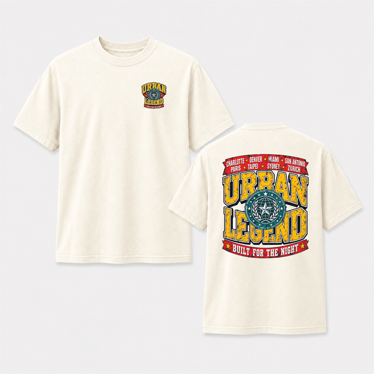 Urban Legend Built for the Night Front & Back Graphic Tee