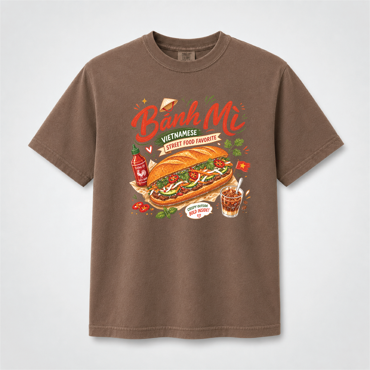 Bánh Mì Vietnamese Street Food Graphic Tee – Comfort Colors Shirt