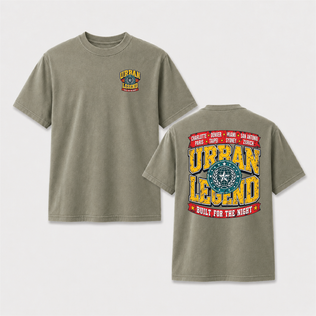 Urban Legend Built for the Night Front & Back Graphic Tee