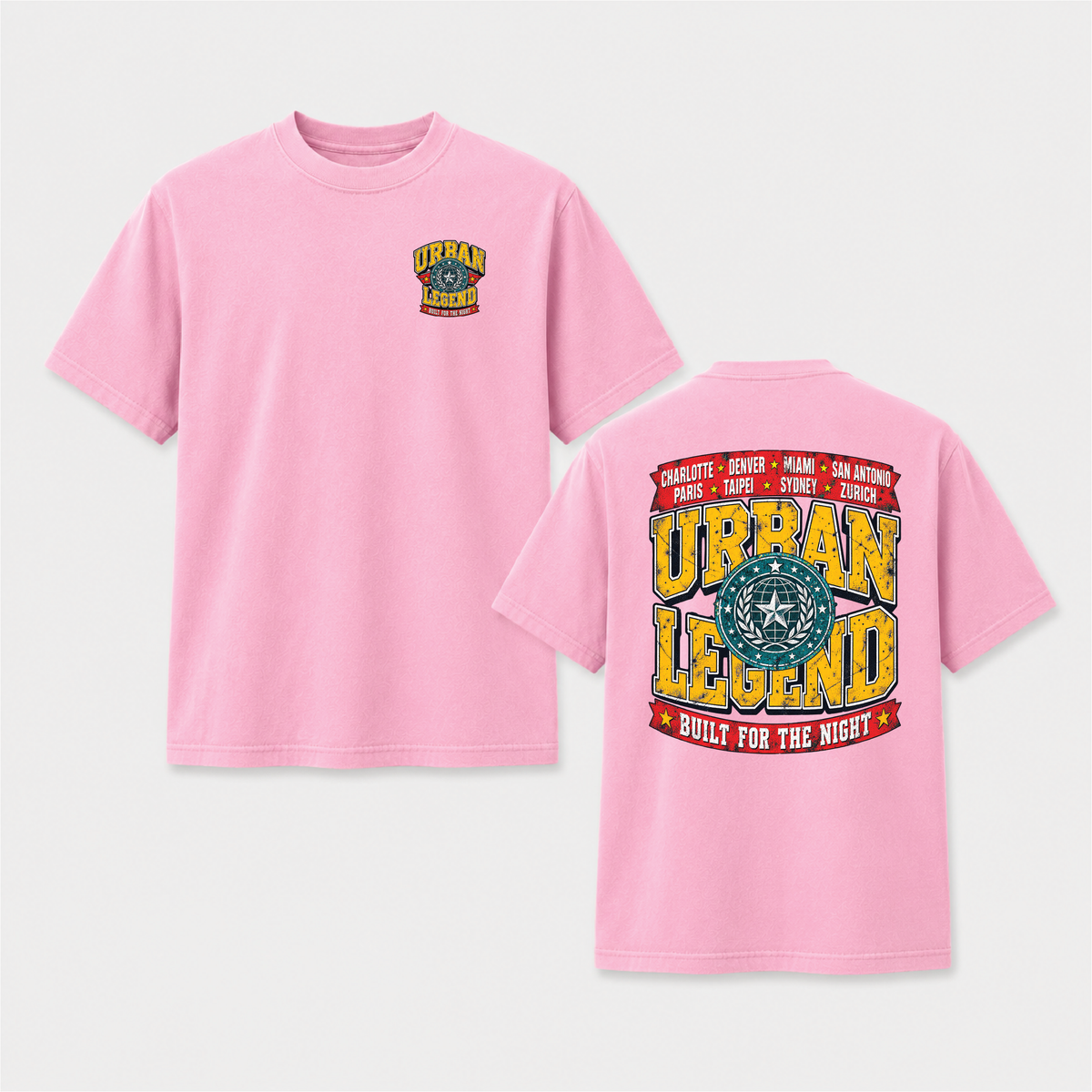 Urban Legend Built for the Night Front & Back Graphic Tee