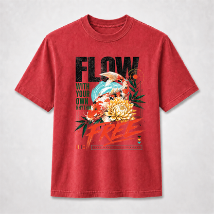 Koi Fish Graphic Tee – Flow Free Zen Shirt