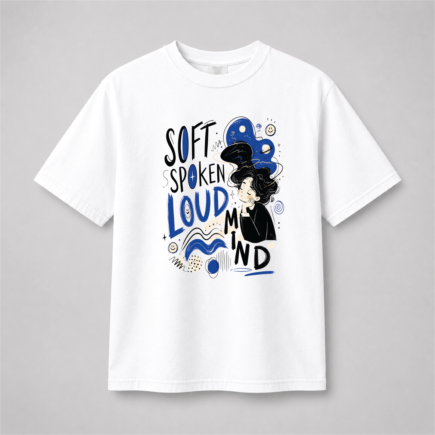 Soft Spoken Loud Mind Abstract Graphic T-Shirt