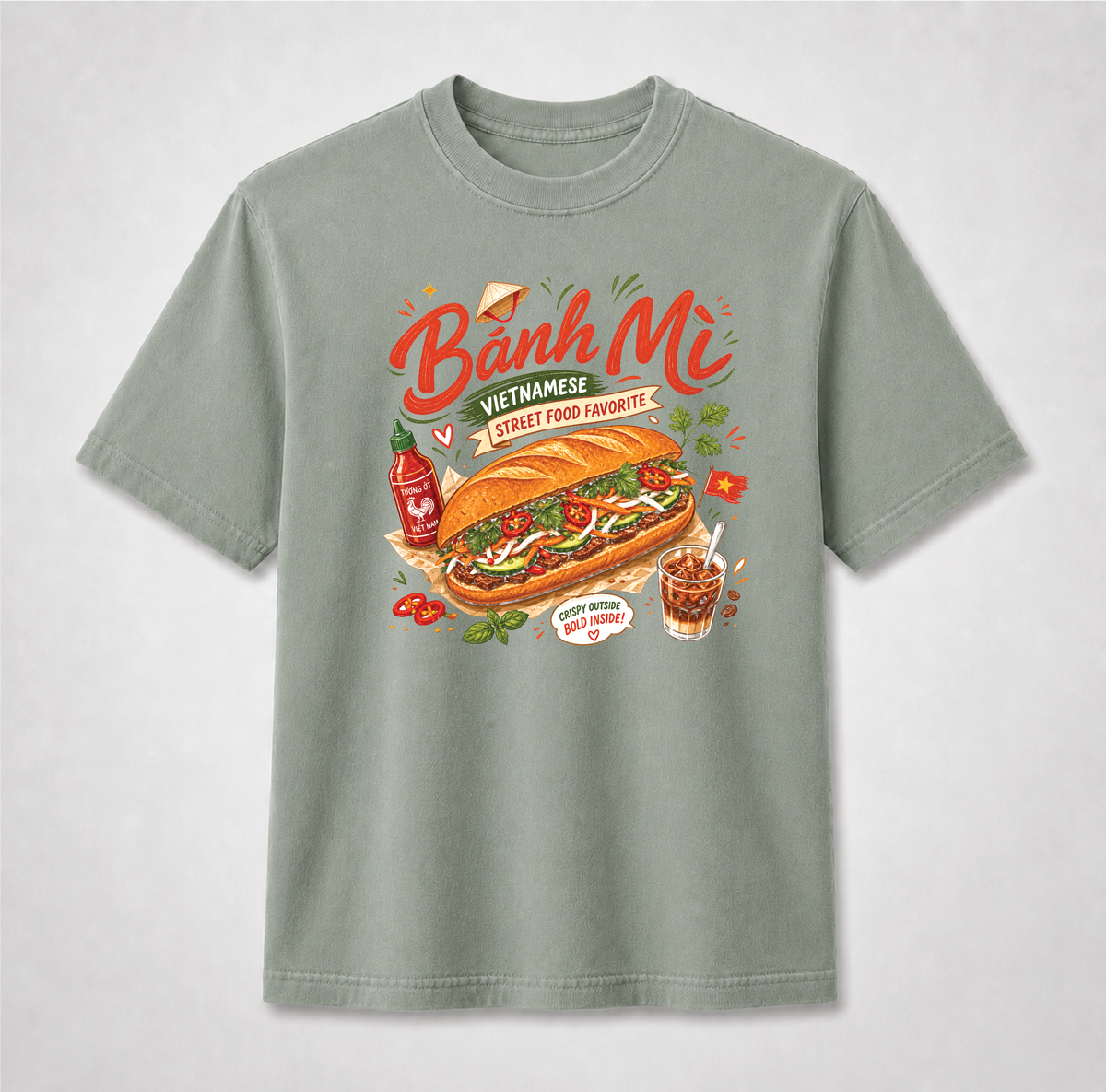 Bánh Mì Vietnamese Street Food Graphic Tee – Comfort Colors Shirt