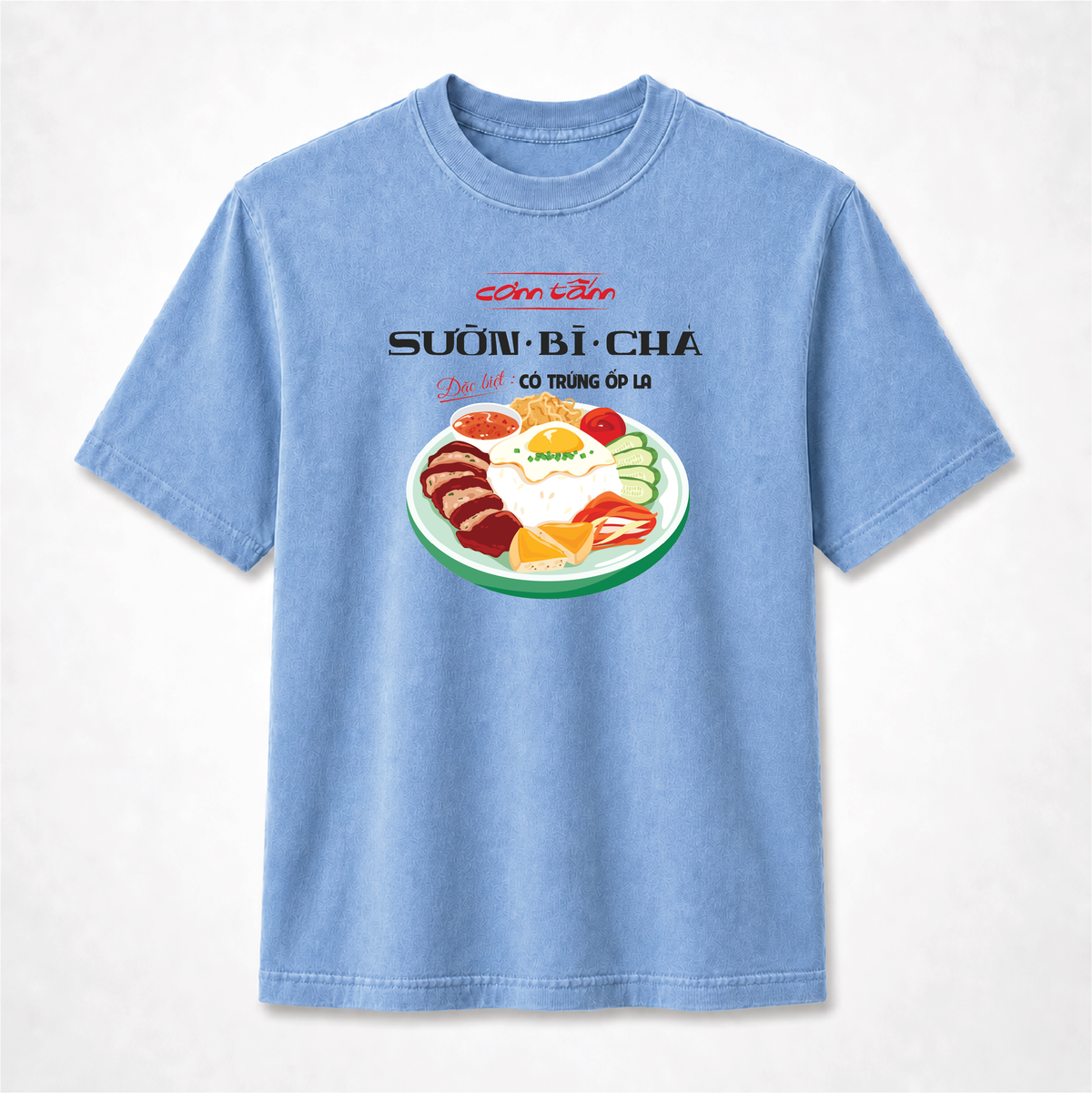 Vietnamese Cơm Tấm T-Shirt – Sườn Bì Chả Food Graphic Tee