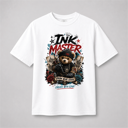 Tattoo Bear Graphic T-Shirt – Edgy Tattoo Artist & Ink Lover Tee