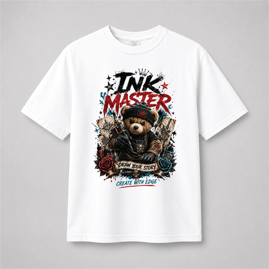 Tattoo Bear Graphic T-Shirt – Edgy Tattoo Artist & Ink Lover Tee
