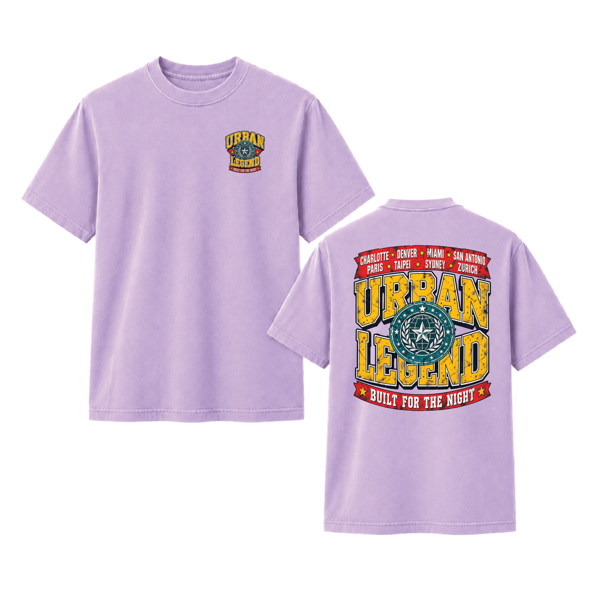 Urban Legend Built for the Night Front & Back Graphic Tee