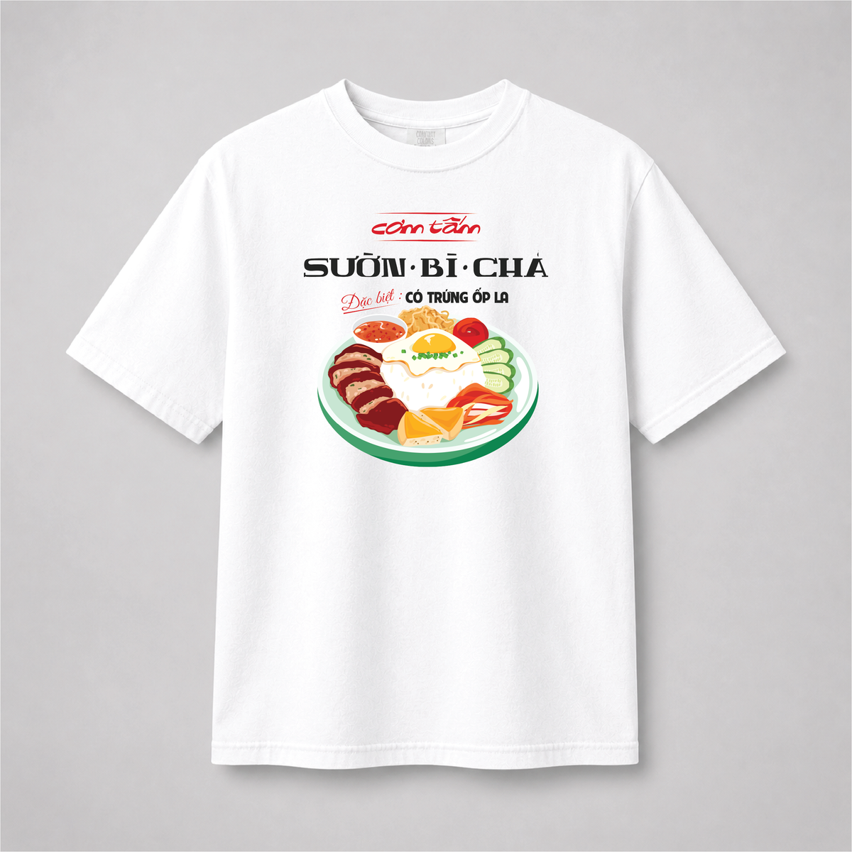 Vietnamese Cơm Tấm T-Shirt – Sườn Bì Chả Food Graphic Tee