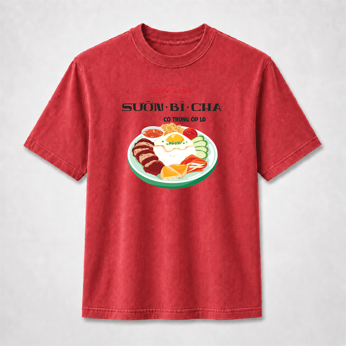 Vietnamese Cơm Tấm T-Shirt – Sườn Bì Chả Food Graphic Tee