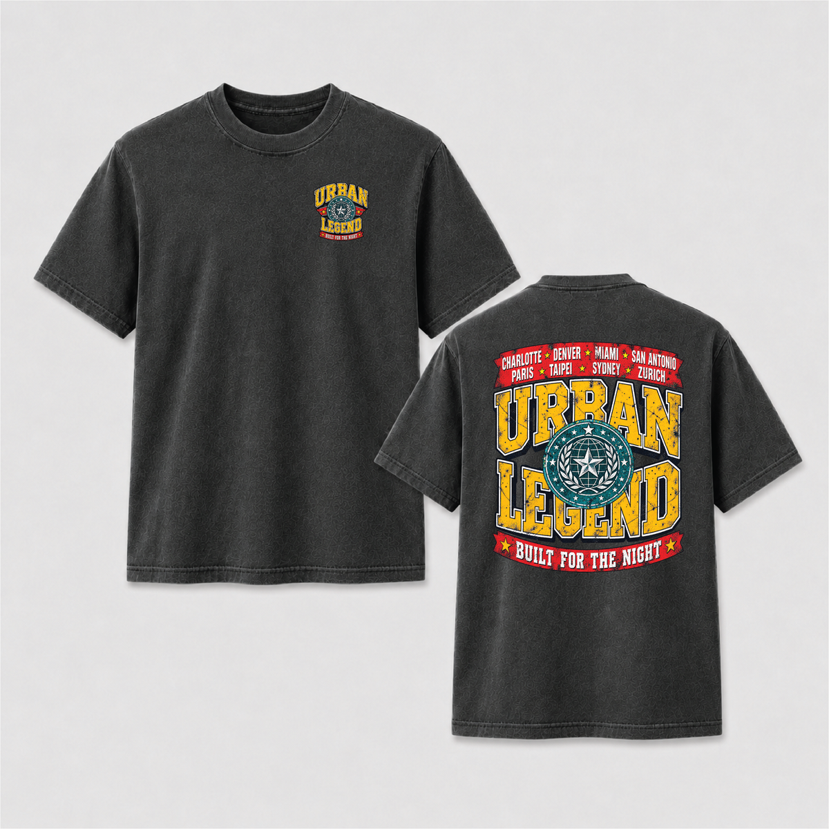 Urban Legend Built for the Night Front & Back Graphic Tee
