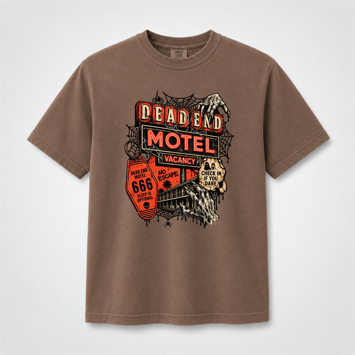 Dead End Motel Vintage Halloween Horror Graphic Tee