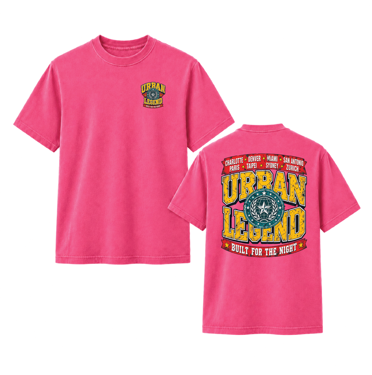 Urban Legend Built for the Night Front & Back Graphic Tee
