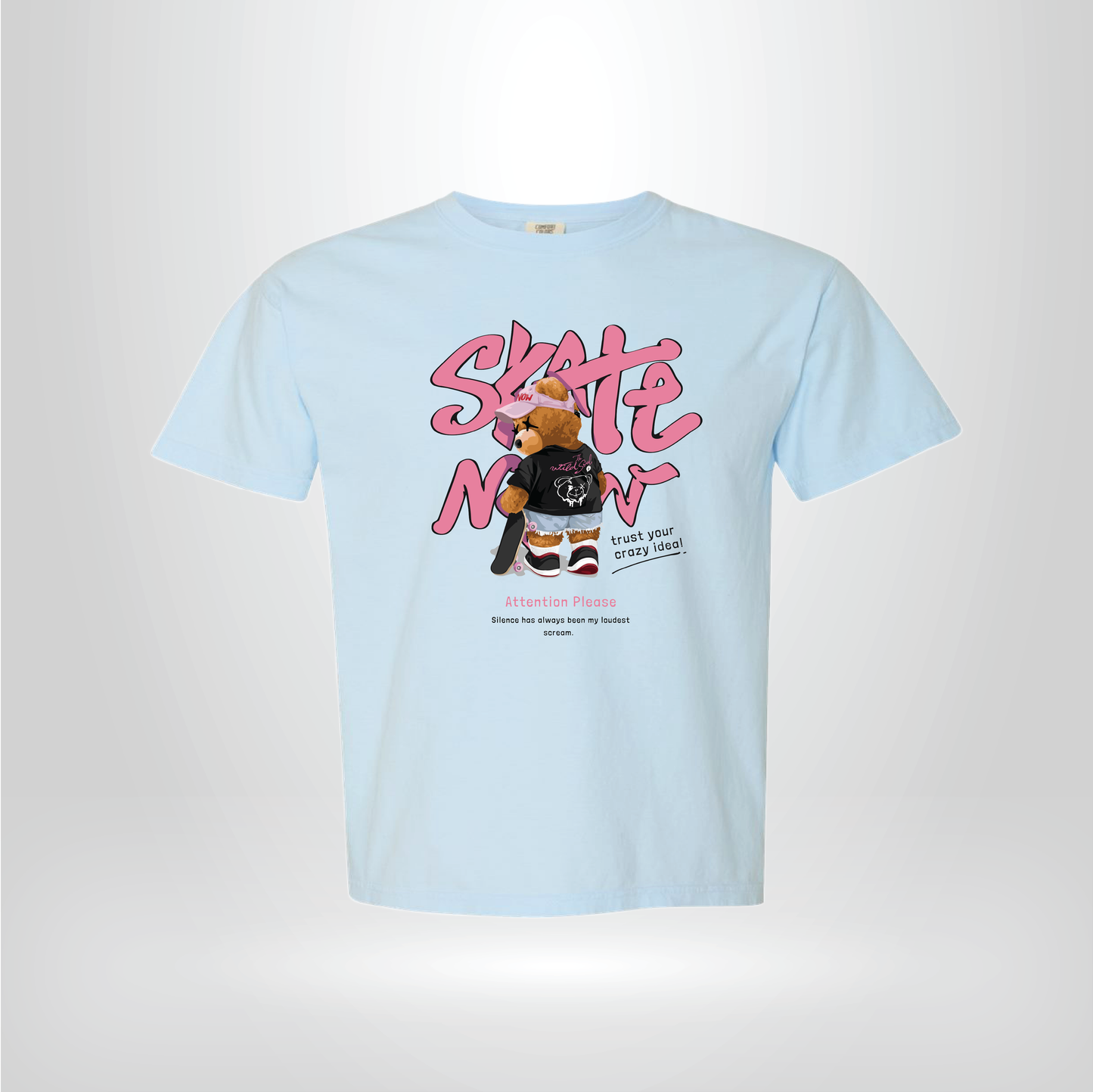 Skate Teddy Bear Shirt, Cute Streetwear Graphic Tee,Kawaii Skater Bear Gift