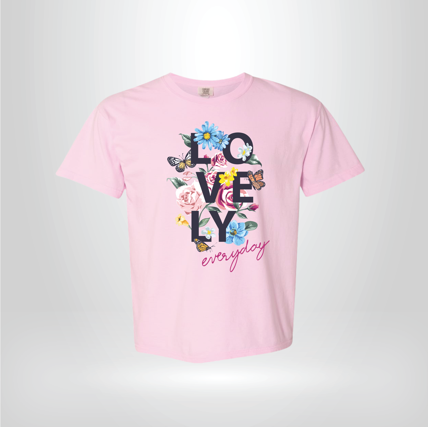 Romantic Floral “LOVE” Tee – Casual Gift for Her