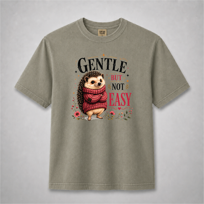Gentle But Not Easy Cute Hedgehog Graphic Tee