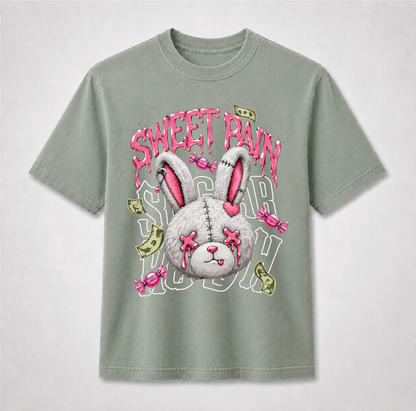 Sweet Pain Gothic Bunny T-Shirt – Creepy Cute Candy Rabbit Graphic Tee