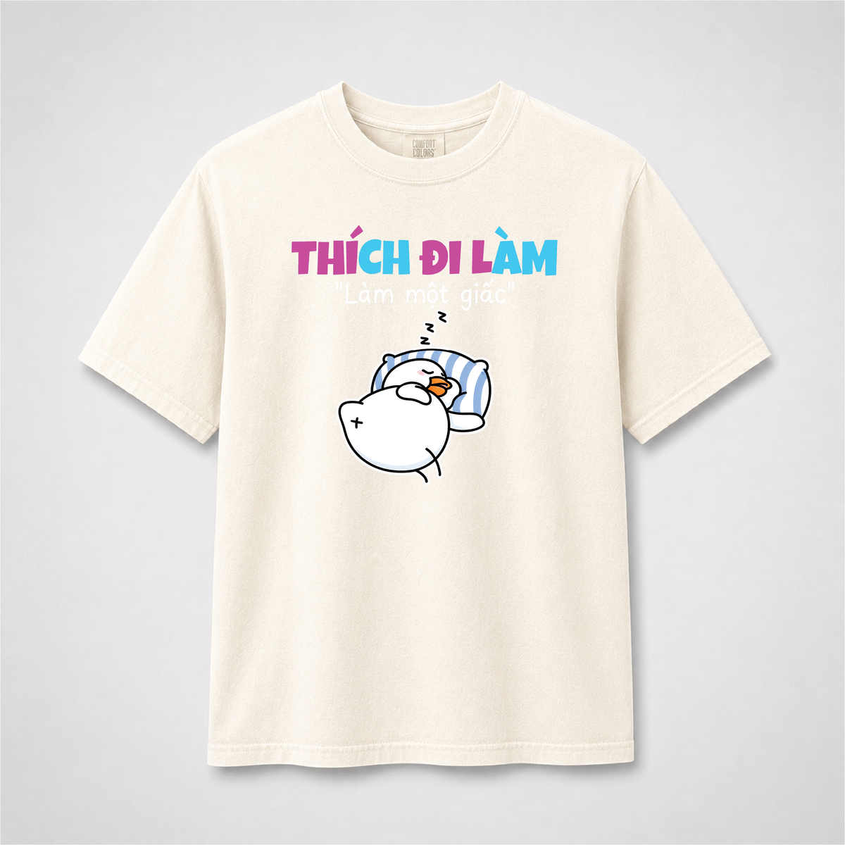 Thích Đi Làm – Làm Một Giấc Funny Sleeping Duck Graphic Tee