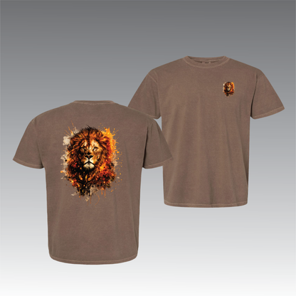 Lion Graphic Front and Back T-Shirt