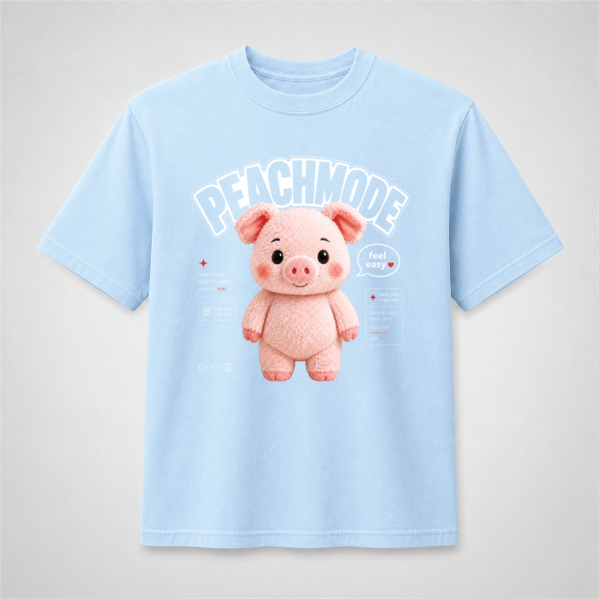 Cute Pig Peach Mode Shirt | Kawaii Self Care Graphic Tee
