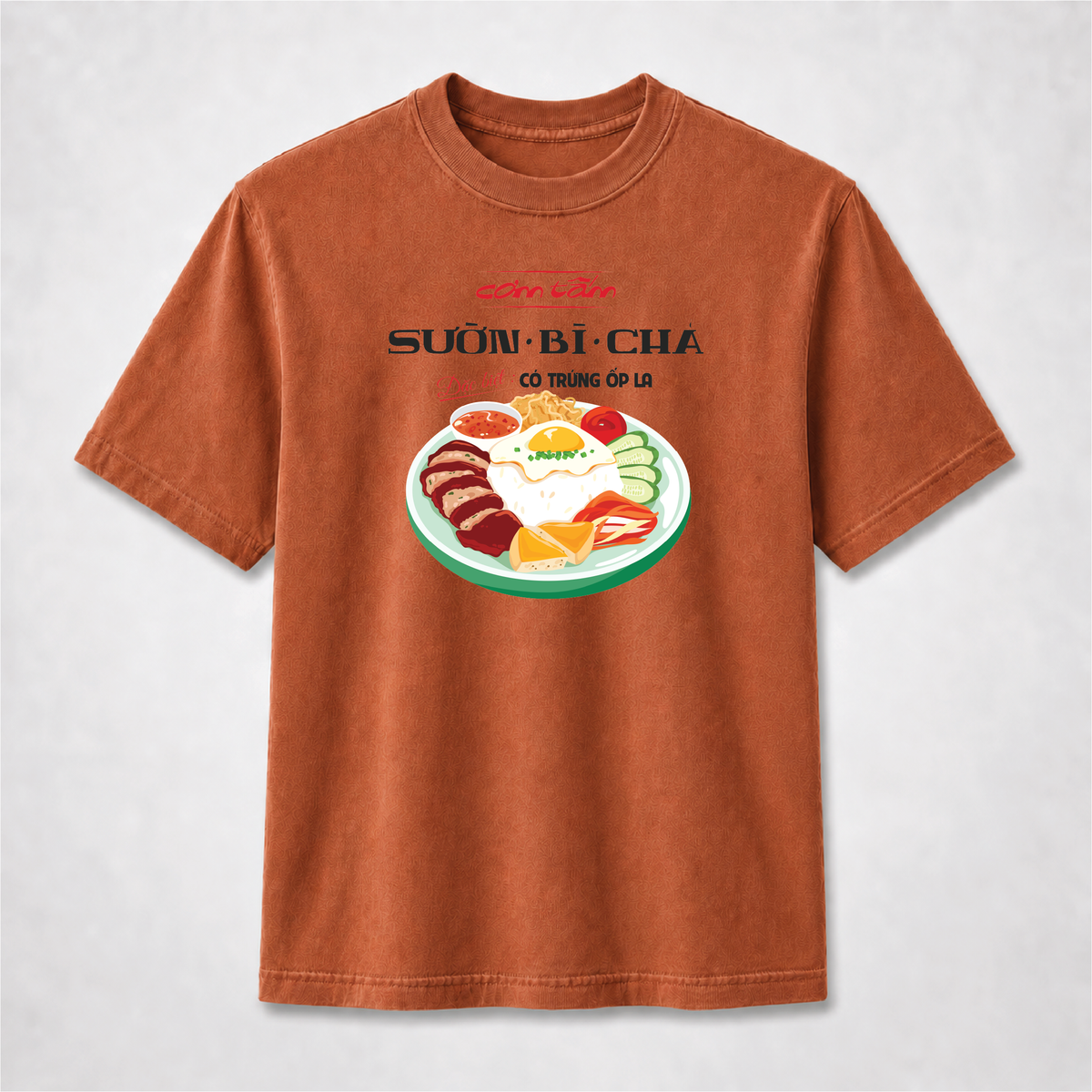 Vietnamese Cơm Tấm T-Shirt – Sườn Bì Chả Food Graphic Tee