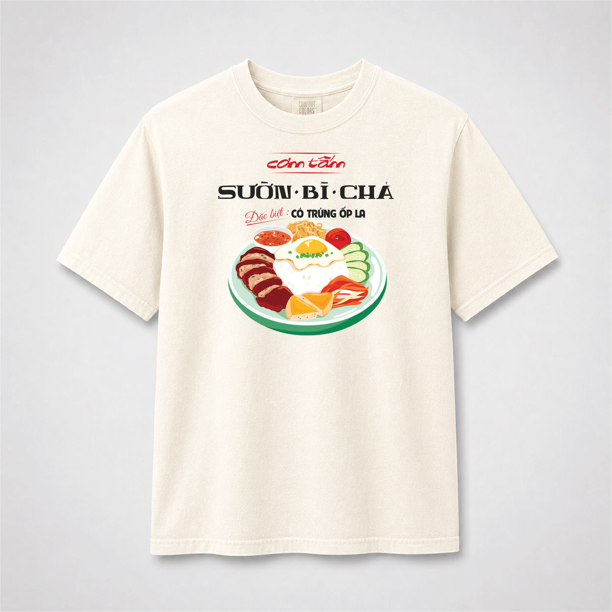 Vietnamese Cơm Tấm T-Shirt – Sườn Bì Chả Food Graphic Tee