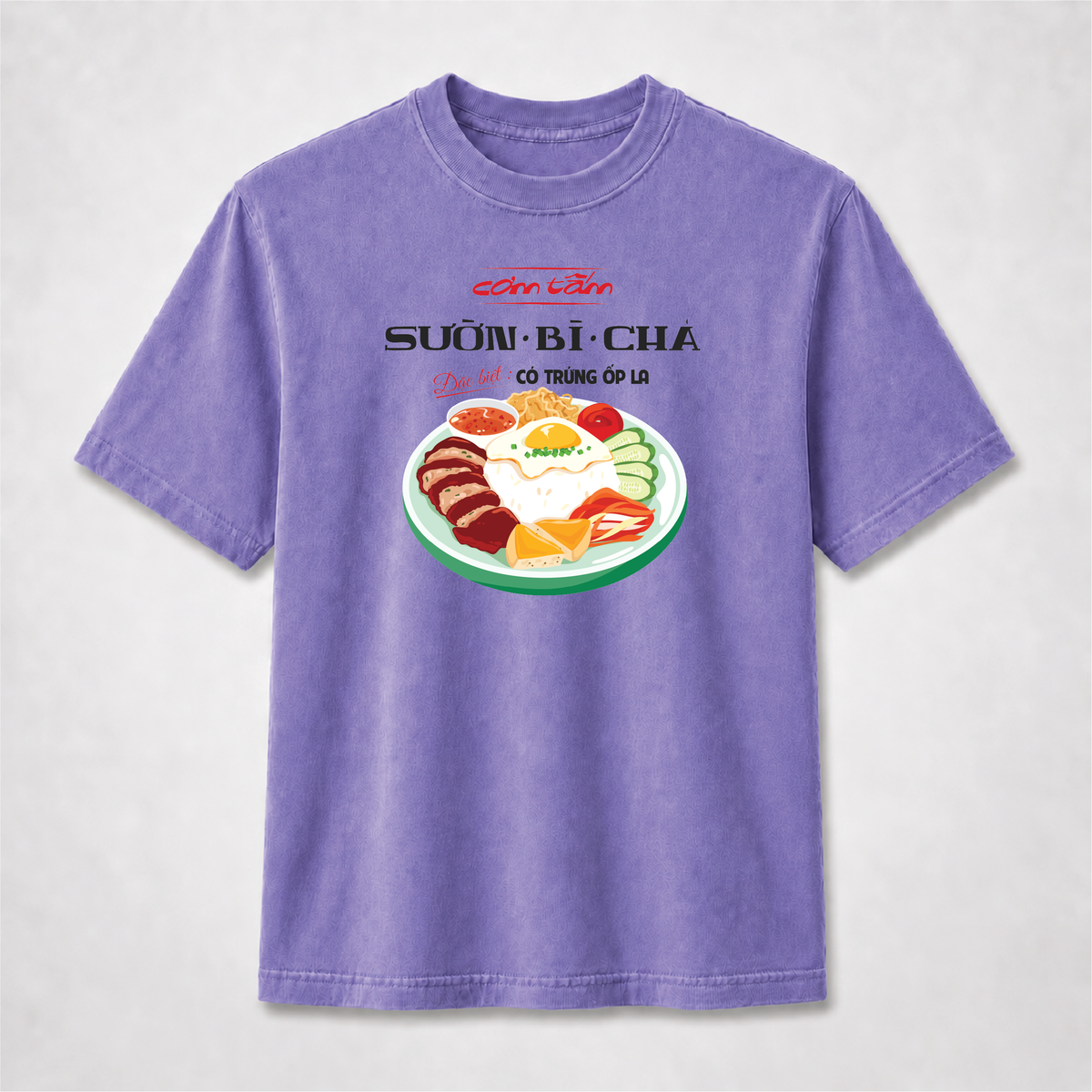 Vietnamese Cơm Tấm T-Shirt – Sườn Bì Chả Food Graphic Tee