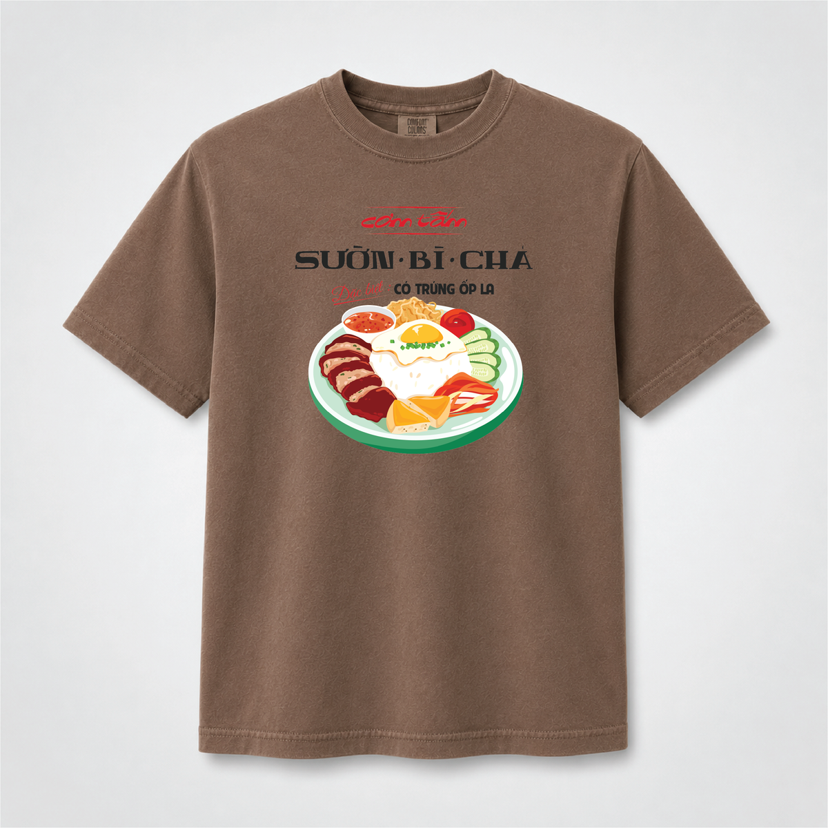 Vietnamese Cơm Tấm T-Shirt – Sườn Bì Chả Food Graphic Tee
