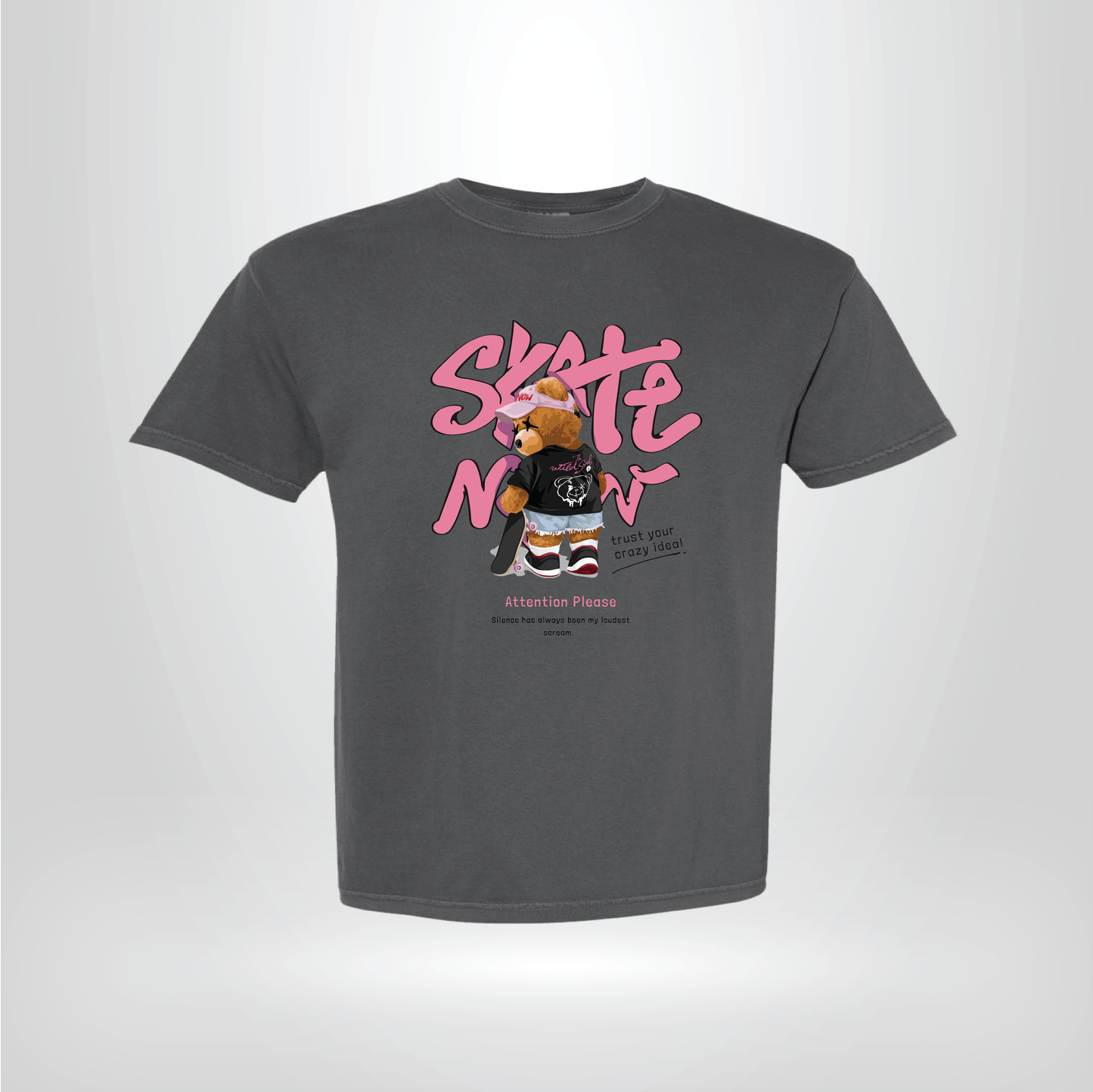 Skate Teddy Bear Shirt, Cute Streetwear Graphic Tee,Kawaii Skater Bear Gift