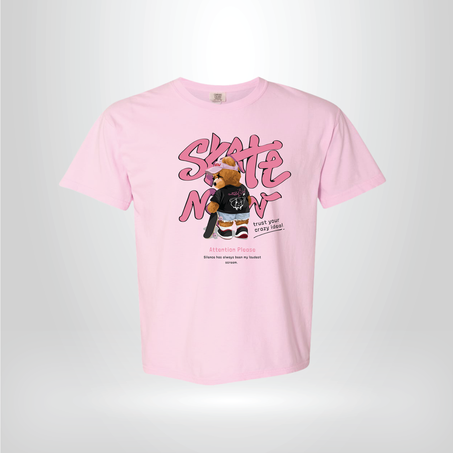 Skate Teddy Bear Shirt, Cute Streetwear Graphic Tee,Kawaii Skater Bear Gift