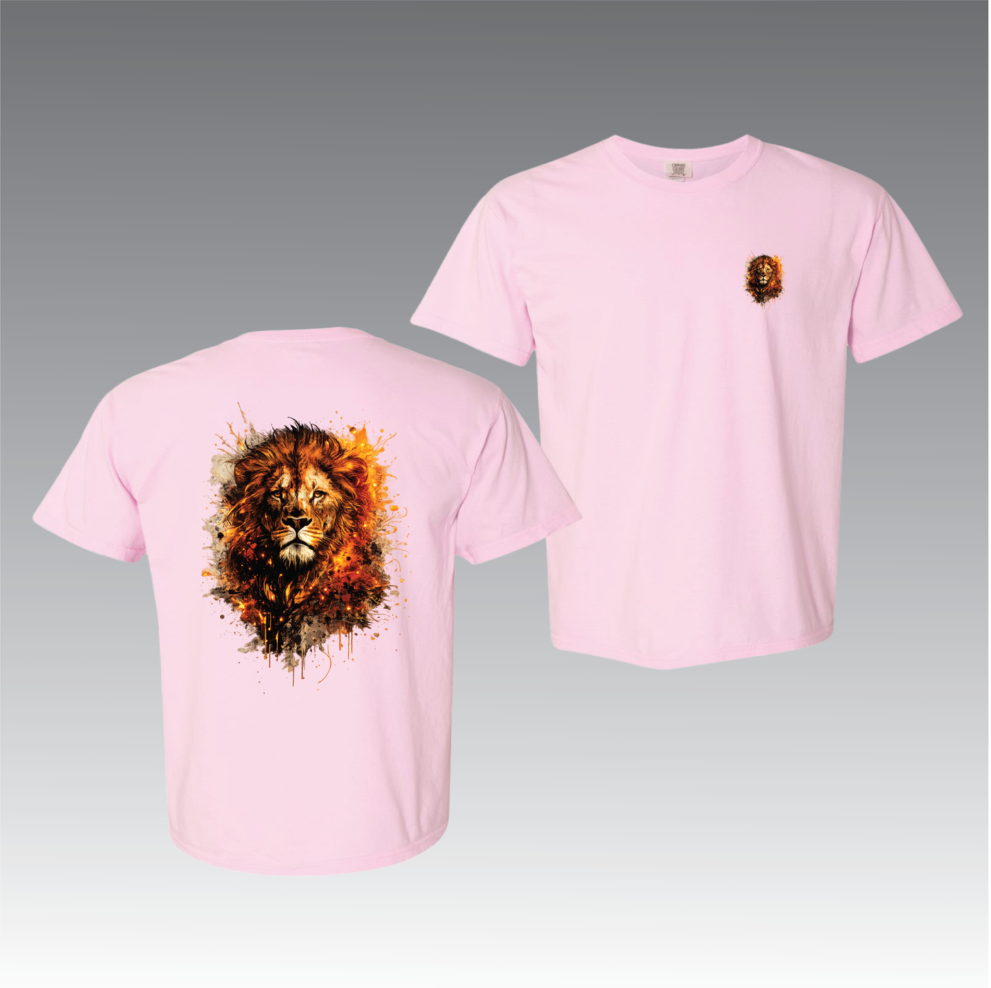 Lion Graphic Front and Back T-Shirt