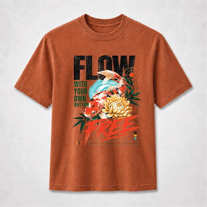 Koi Fish Graphic Tee – Flow Free Zen Shirt