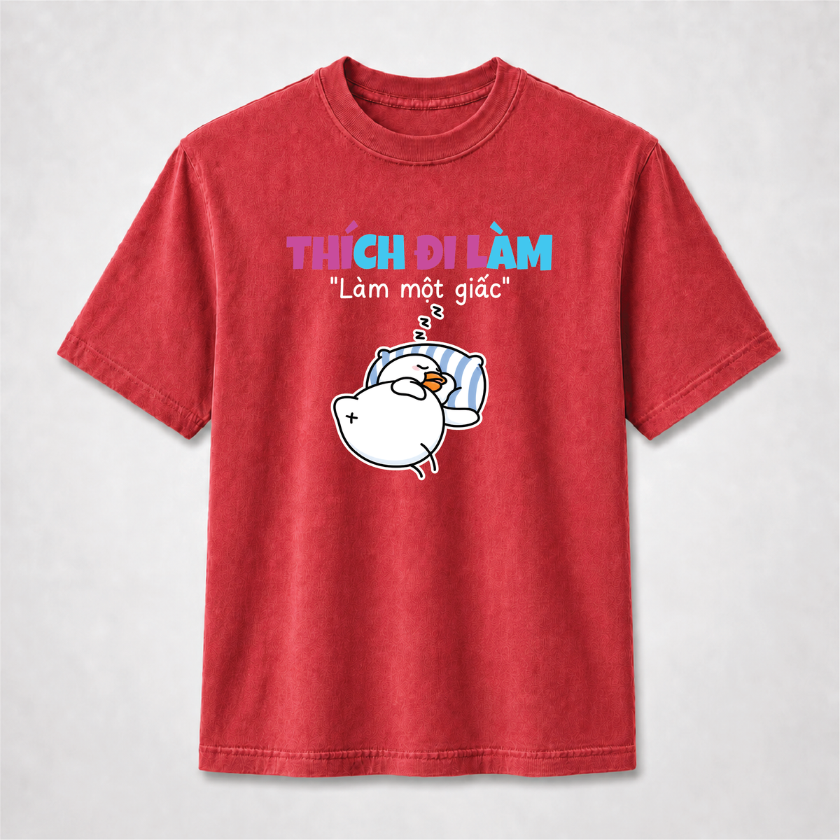 Thích Đi Làm – Làm Một Giấc Funny Sleeping Duck Graphic Tee