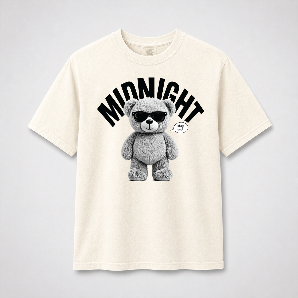 Midnight Stay Cool Teddy Bear Graphic Tee