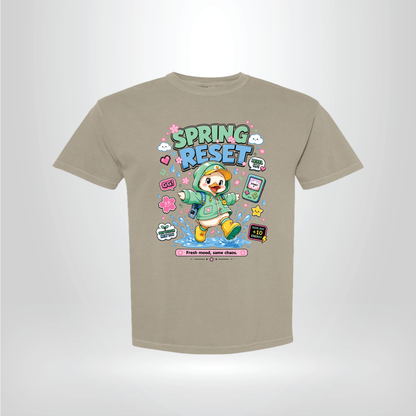 Spring Reset Duck Tee – Rainy Day Graphic Shirt