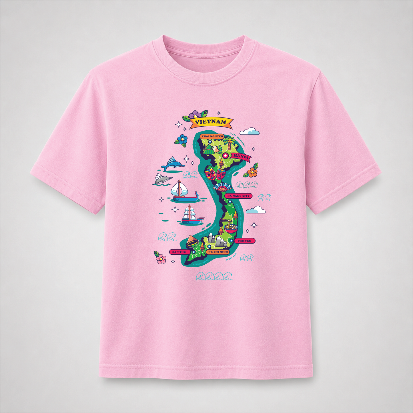 Vietnam Map Graphic T-Shirt – Vietnamese Culture Travel Tee