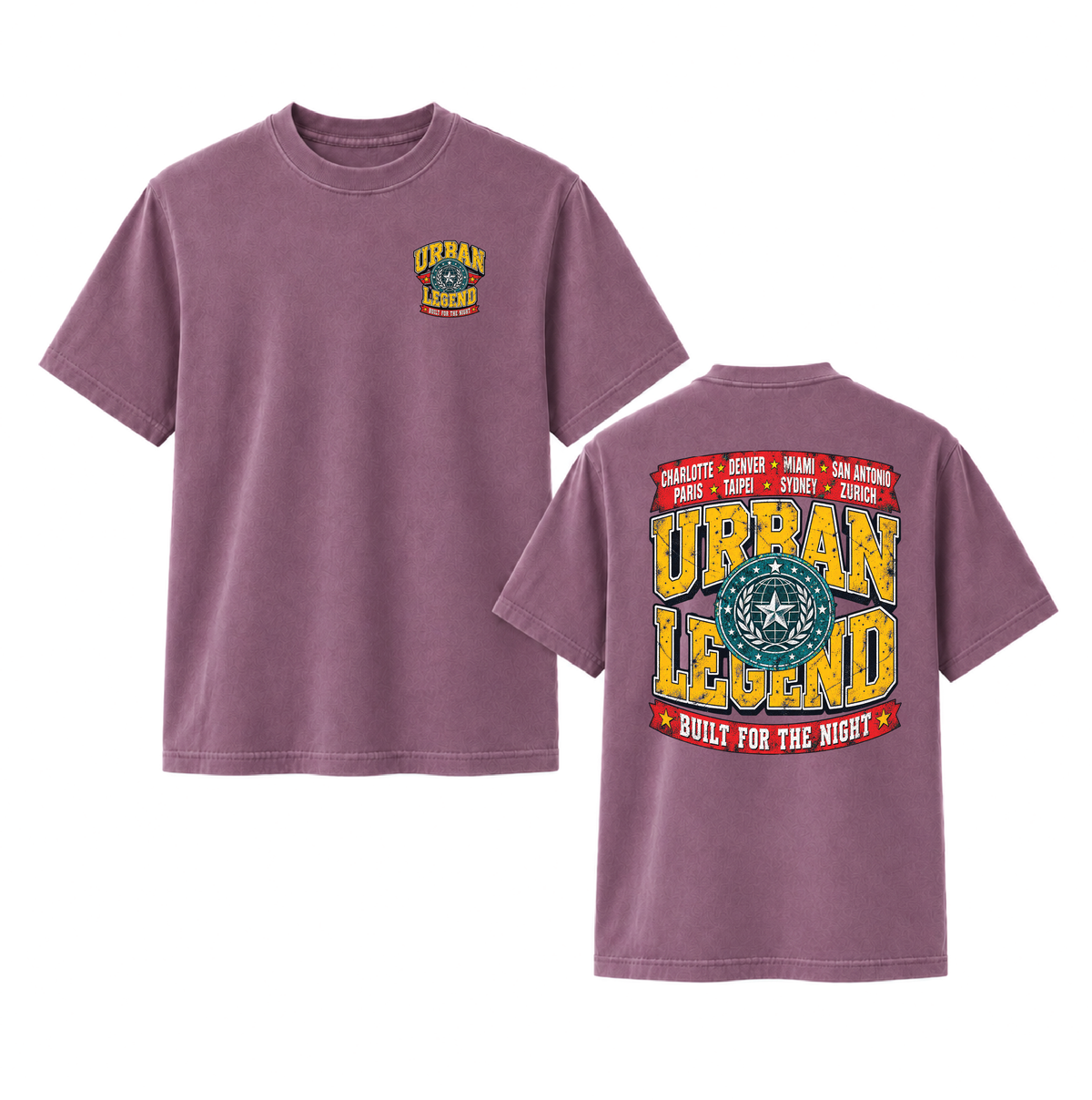 Urban Legend Built for the Night Front & Back Graphic Tee